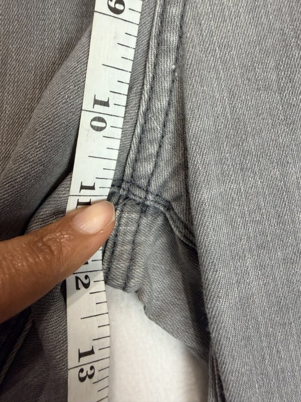 Lee Easy Fit Gray Jeans Women's Size 14 Medium Straight Stretch Crop 34x24 - Picture 9 of 11